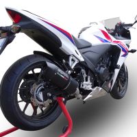 GPR exhaust compatible with  Honda NX500 2024-2025, Furore Nero, Homologated legal slip-on exhaust including removable db killer and link pipe 