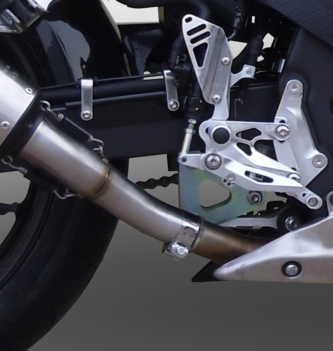 GPR exhaust compatible with  Honda Cbr 500 R 2023-2024, GP Evo4 Poppy, Homologated legal slip-on exhaust including removable db killer and link pipe 