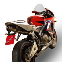 GPR exhaust compatible with  Honda Cbr 600 Rr  2007-2018, Deeptone Inox, Homologated legal slip-on exhaust including removable db killer and link pipe 