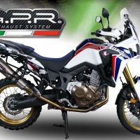 GPR exhaust compatible with  Honda Crf 1000 L Africa Twin 2015-2017, Gpe Ann. titanium, Homologated legal slip-on exhaust including removable db killer and link pipe 