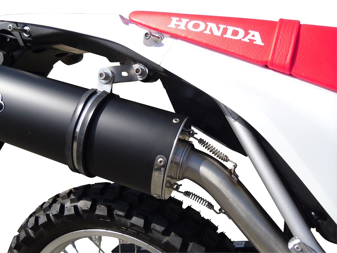 GPR exhaust compatible with  Honda Crf 250 M 2013-2016, Satinox, Homologated legal full system exhaust, including removable db killer and catalyst 