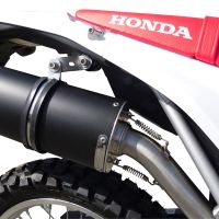 GPR exhaust compatible with  Honda Crf 250 M 2013-2016, Satinox, Homologated legal full system exhaust, including removable db killer and catalyst 