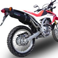 GPR exhaust compatible with  Honda Crf 250 L - Rally 2017-2020, Furore Evo4 Nero, Slip-on exhaust legal for UK and non-EU markets including link pipe and removable db killer 