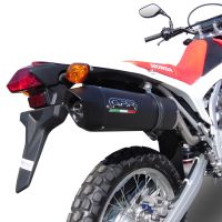 GPR exhaust compatible with  Honda Crf 250 L - Rally 2017-2020, Furore Evo4 Nero, Slip-on exhaust legal for UK and non-EU markets including link pipe and removable db killer 