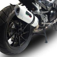 GPR exhaust compatible with  Honda Vfr 800 X Crossrunner 800  2015-2016, Albus Ceramic, Homologated legal slip-on exhaust including removable db killer and link pipe 