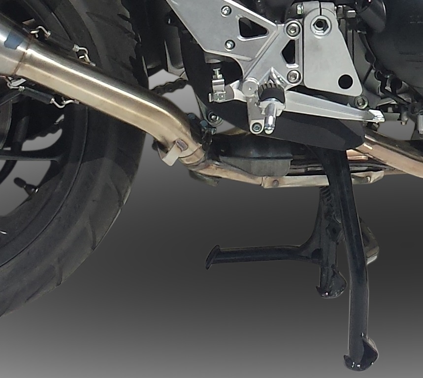 GPR exhaust compatible with  Honda Crossrunner 800 Vfr 800 X 2015-2016, Satinox , Homologated legal slip-on exhaust including removable db killer and link pipe 