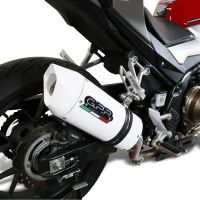 GPR exhaust compatible with  Honda Cb 500 X 2019-2024, Albus Evo4, Homologated legal slip-on exhaust including removable db killer and link pipe 