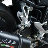 GPR exhaust compatible with  Honda Cb 500 X 2019-2024, GP Evo4 Black Titanium, Homologated legal slip-on exhaust including removable db killer and link pipe 