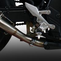 GPR exhaust compatible with  Honda Cb 500 X 2019-2024, GP Evo4 Black Titanium, Homologated legal slip-on exhaust including removable db killer and link pipe 