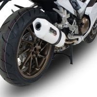 GPR exhaust compatible with  Honda Vfr 800 F 2014-2016, Albus Ceramic, Homologated legal slip-on exhaust including removable db killer and link pipe 