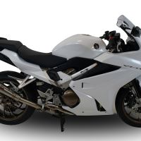 GPR exhaust compatible with  Honda Vfr 800 F 2014-2016, Powercone Evo, Homologated legal slip-on exhaust including removable db killer and link pipe 