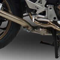 GPR exhaust compatible with  Honda Vfr 800 F 2014-2016, Albus Ceramic, Homologated legal slip-on exhaust including removable db killer and link pipe 