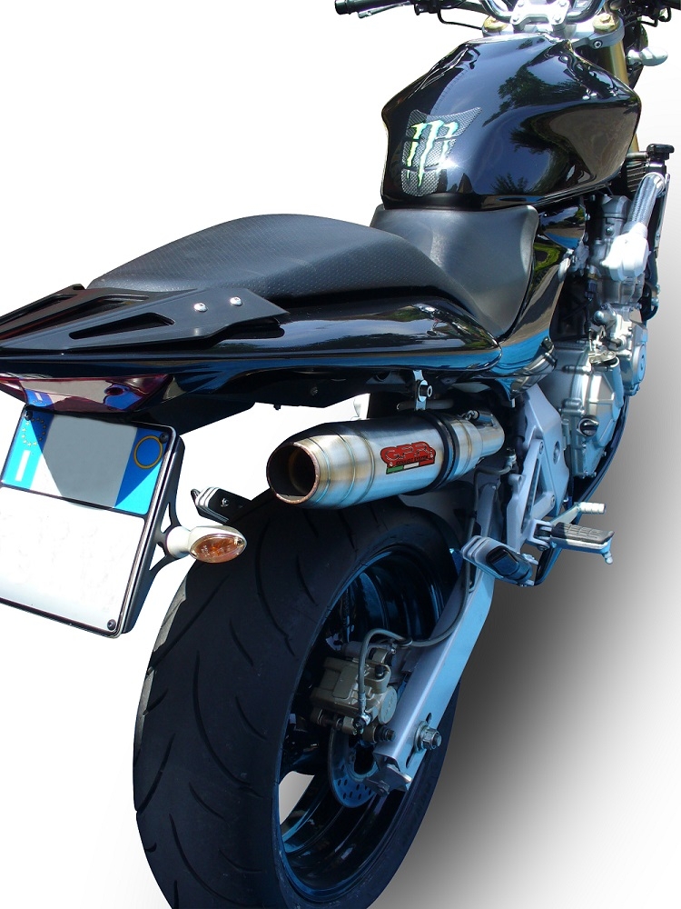 GPR exhaust compatible with  Honda Hornet Cb 600 F 2003-2006, Deeptone Inox, Homologated legal slip-on exhaust including removable db killer and link pipe 