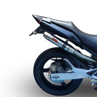 GPR exhaust compatible with  Honda Hornet Cb 600 F 2003-2006, Deeptone Inox, Homologated legal slip-on exhaust including removable db killer and link pipe 