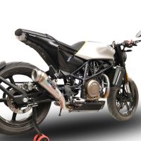 GPR exhaust compatible with  Husqvarna Svartpilen 701 2018-2020, Powercone Evo, Homologated legal slip-on exhaust including removable db killer and link pipe 