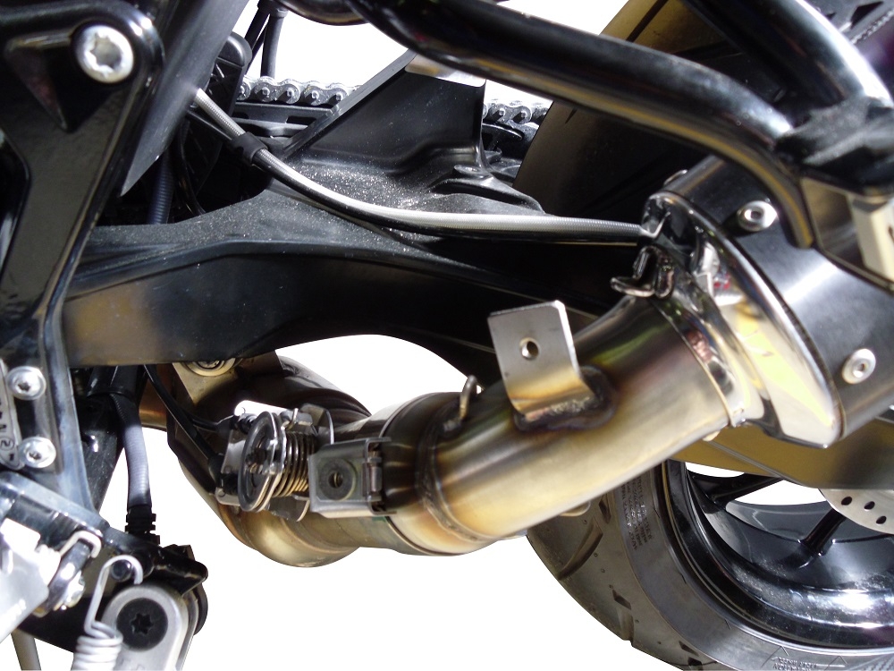 GPR exhaust compatible with  Husqvarna Nuda 900 - Nuda 900 R 2012-2013, Albus Ceramic, Homologated legal slip-on exhaust including removable db killer and link pipe 