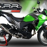 GPR exhaust compatible with  Kawasaki Versys-X 300 2022-2023, Powercone Evo, Homologated legal slip-on exhaust including removable db killer, link pipe and catalyst 