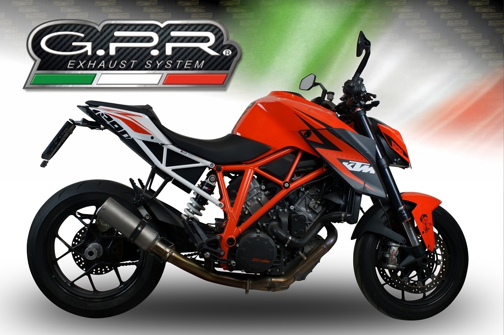 GPR exhaust compatible with  Ktm Super Duke 1290 R  2017-2019, M3 Inox , Homologated legal slip-on exhaust including removable db killer and link pipe 