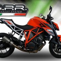 GPR exhaust compatible with  Ktm Super Duke 1290 R  2017-2019, M3 Inox , Homologated legal slip-on exhaust including removable db killer and link pipe 