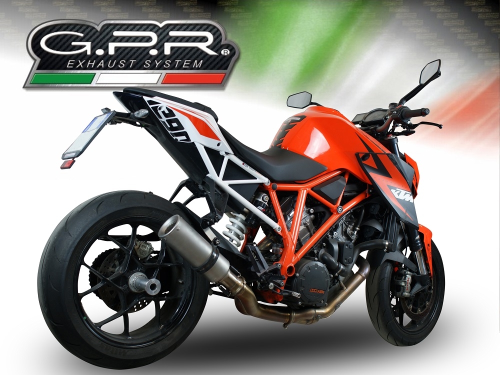 GPR exhaust compatible with  Ktm Super Duke 1290 R  2017-2019, M3 Inox , Homologated legal slip-on exhaust including removable db killer and link pipe 