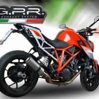 GPR exhaust compatible with  Ktm Super Duke 1290 R  2017-2019, M3 Inox , Homologated legal slip-on exhaust including removable db killer and link pipe 