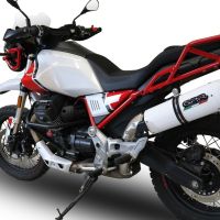 GPR exhaust compatible with  Moto Guzzi V85 TT 2021-2023, Albus Evo4, Homologated legal slip-on exhaust including removable db killer and link pipe 