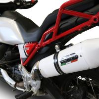 GPR exhaust compatible with  Moto Guzzi V85 TT 2021-2023, Albus Evo4, Homologated legal slip-on exhaust including removable db killer and link pipe 