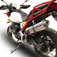 GPR exhaust compatible with  Moto Guzzi V85 TT 2021-2023, Trioval, Homologated legal slip-on exhaust including removable db killer and link pipe 