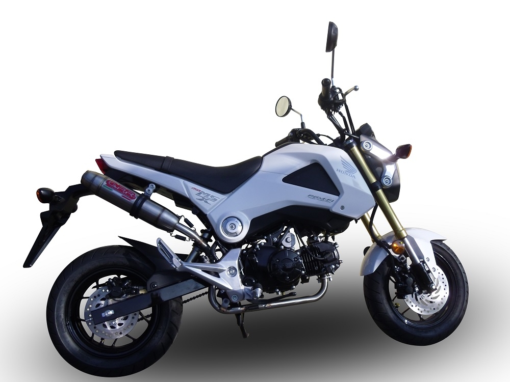 GPR exhaust compatible with  Honda Msx - Grom 125  2018-2020, Deeptone Inox, Homologated legal full system exhaust, including removable db killer and catalyst 