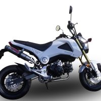 GPR exhaust compatible with  Honda Msx - Grom 125  2018-2020, Deeptone Inox, Homologated legal full system exhaust, including removable db killer and catalyst 