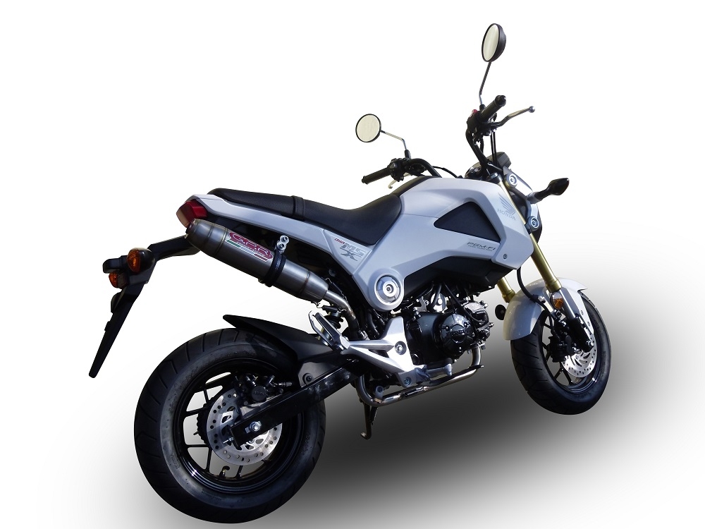 GPR exhaust compatible with  Honda Msx - Grom 125  2018-2020, Deeptone Inox, Homologated legal full system exhaust, including removable db killer and catalyst 