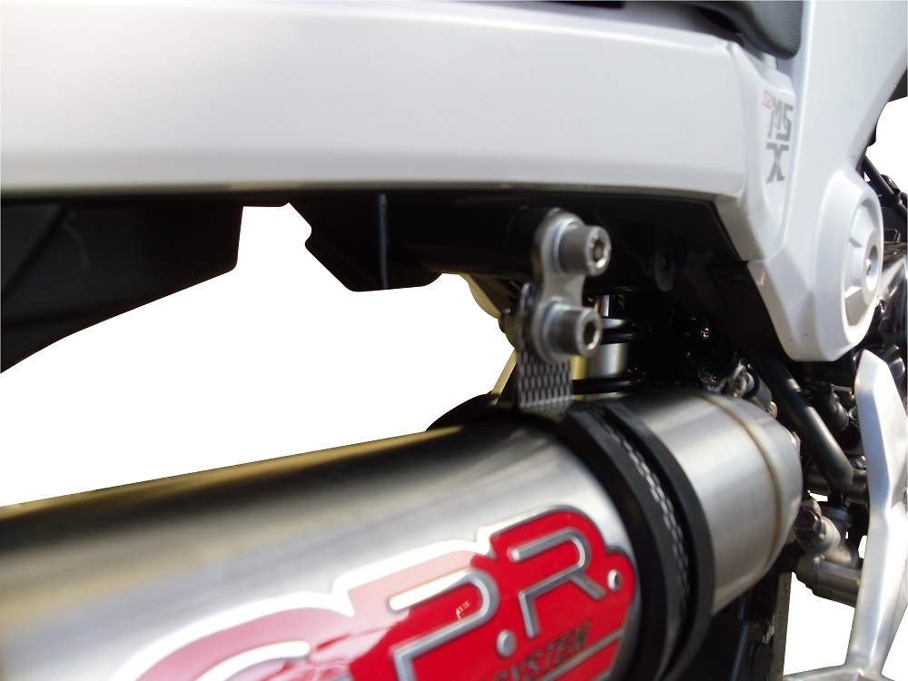 GPR exhaust compatible with  Honda Msx - Grom 125  2013-2017, Deeptone Inox, Homologated legal slip-on exhaust including removable db killer and link pipe 