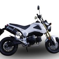 GPR exhaust compatible with  Honda Msx - Grom 125  2013-2017, Furore Nero, Homologated legal full system exhaust, including removable db killer and catalyst 