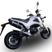 GPR exhaust compatible with  Honda Msx - Grom 125  2013-2017, Furore Nero, Homologated legal full system exhaust, including removable db killer and catalyst 