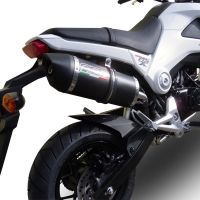 GPR exhaust compatible with  Honda Msx - Grom 125  2018-2020, Furore Nero, Homologated legal slip-on exhaust including removable db killer and link pipe 