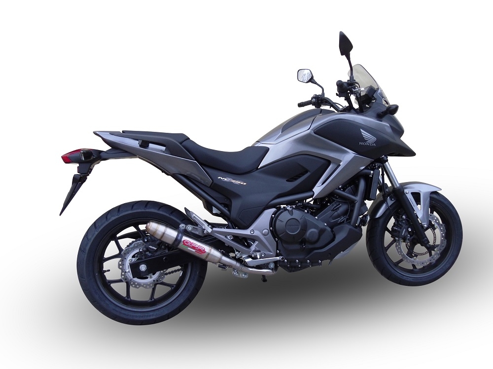 GPR exhaust compatible with  Honda Nc 750 X - S Dct  2017-2020, Deeptone Inox, Homologated legal slip-on exhaust including removable db killer and link pipe 