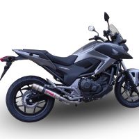 GPR exhaust compatible with  Honda Nc 750 X - S Dct  2017-2020, Deeptone Inox, Homologated legal slip-on exhaust including removable db killer and link pipe 