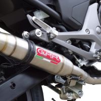 GPR exhaust compatible with  Honda Nc 750 X - S Dct  2017-2020, Deeptone Inox, Homologated legal slip-on exhaust including removable db killer and link pipe 