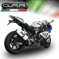 GPR exhaust compatible with  Bmw S 1000 RR -M  2015-2016, Albus Ceramic, Homologated legal slip-on exhaust including removable db killer and link pipe 