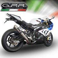 GPR exhaust compatible with  Bmw S 1000 RR -M  2015-2016, Deeptone Inox, Homologated legal slip-on exhaust including removable db killer and link pipe 