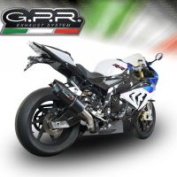 GPR exhaust compatible with  Bmw S 1000 RR -M  2015-2016, Furore Nero, Homologated legal slip-on exhaust including removable db killer and link pipe 