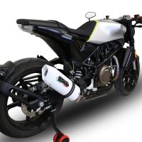 GPR exhaust compatible with  Husqvarna Svartpilen 701 2018-2020, Albus Evo4, Homologated legal slip-on exhaust including removable db killer and link pipe 