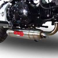 GPR exhaust compatible with  Honda Msx - Grom 125  2013-2017, Deeptone Inox, Homologated legal full system exhaust, including removable db killer and catalyst 