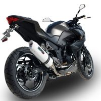 GPR exhaust compatible with  Kawasaki Z 300 2014-2017, Albus Ceramic, Homologated legal slip-on exhaust including removable db killer and link pipe 