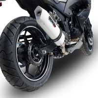 GPR exhaust compatible with  Kawasaki Z 300 2014-2017, Albus Ceramic, Homologated legal slip-on exhaust including removable db killer and link pipe 