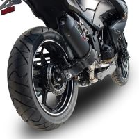 GPR exhaust compatible with  Kawasaki Z 300 2014-2017, Furore Nero, Homologated legal slip-on exhaust including removable db killer and link pipe 