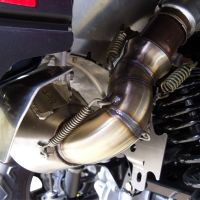 GPR exhaust compatible with  Polaris Sportsman Xp 850 - Xp 850 Forest 2010-2014, Power Bomb, Homologated legal slip-on exhaust including removable db killer and link pipe 