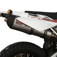 GPR exhaust compatible with  Husqvarna Sm - Te 450 2007-2007, Gpe Ann. titanium, Homologated legal slip-on exhaust including removable db killer and link pipe 