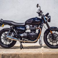 GPR exhaust compatible with  Triumph Street Twin 900 2015-2019, Vintacone, Dual Homologated legal slip-on exhaust including removable db killers and link pipes 