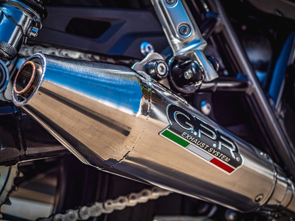 GPR exhaust compatible with  Triumph Street Twin 900 2015-2019, Vintacone, Dual Homologated legal slip-on exhaust including removable db killers and link pipes 